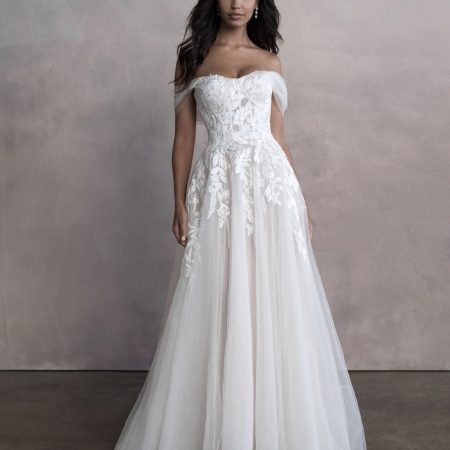 Off The Shoulder A-line Tulle Wedding Dress | Kleinfeld Bridal