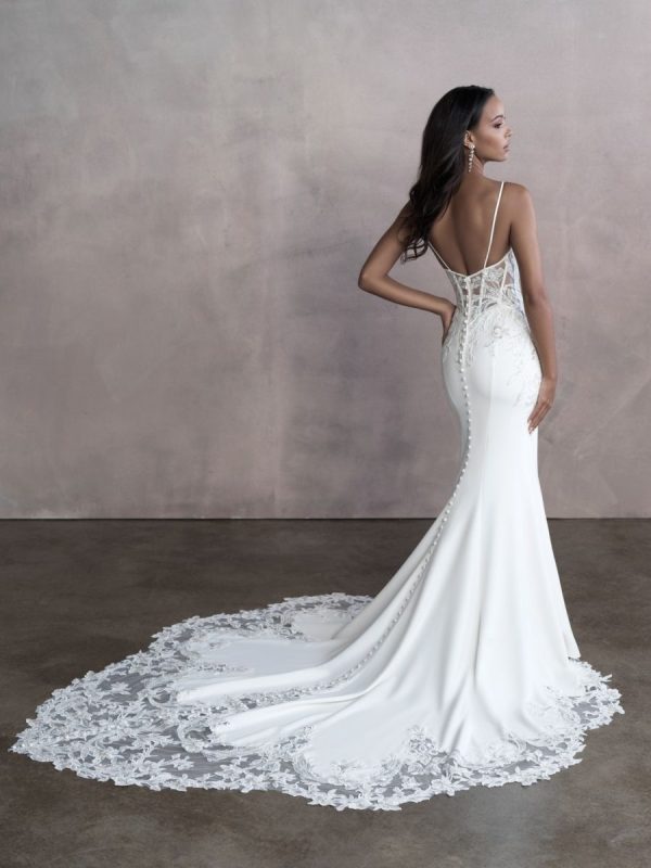 allure bridal spaghetti straps