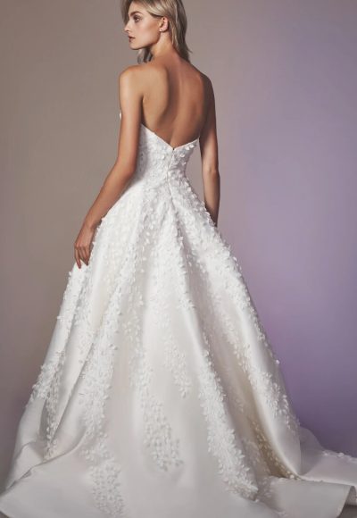 Strapless Sweetheart Neckline A-line Wedding Dress With Embroidery by Anne Barge - Image 2