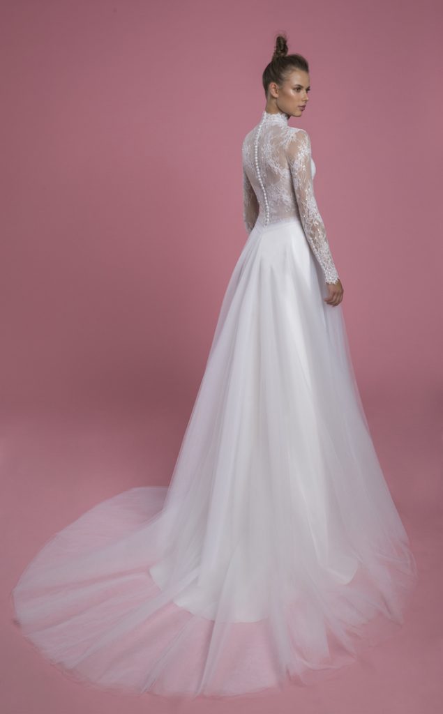 long-sleeve-mock-neck-lace-a-line-wedding-dress-with-tulle-skirt-kleinfeld-bridal