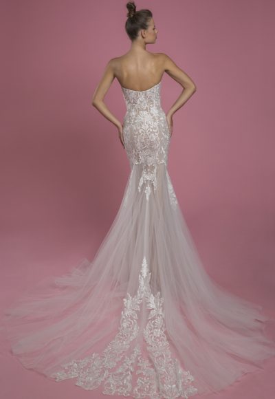 Strapless Sweetheart Neckline Mermaid Wedding Dress With Lace Applique And Tulle Skirt by P by Pnina Tornai - Image 2