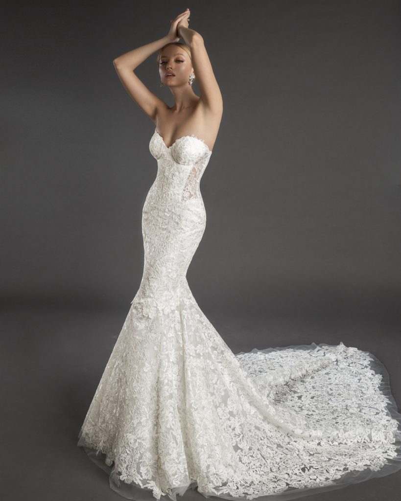 Strapless Sweetheart Neckline Lace Mermaid Wedding Dress | Kleinfeld Bridal