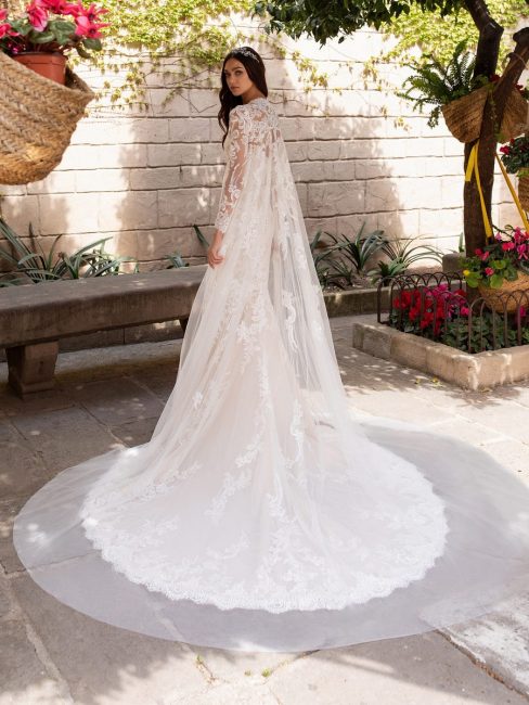 Long Sleeve Sweetheart Neckline Mermaid Wedding Dress With Open Back ...