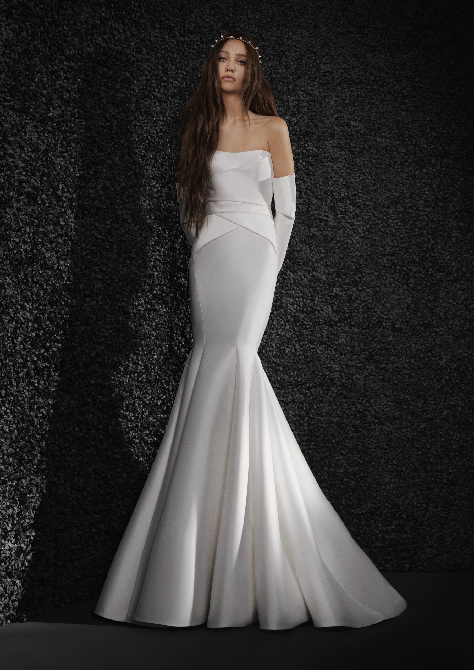 white strapless mermaid wedding dress