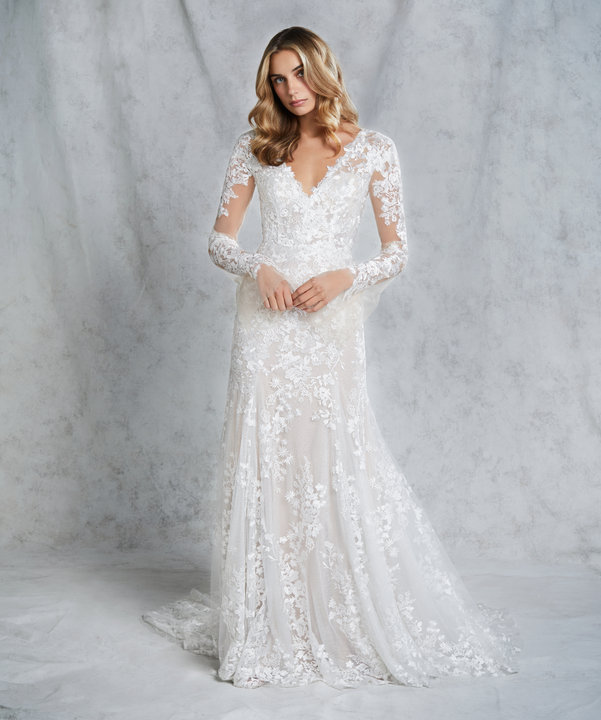 long sleeve sparkling wedding dress