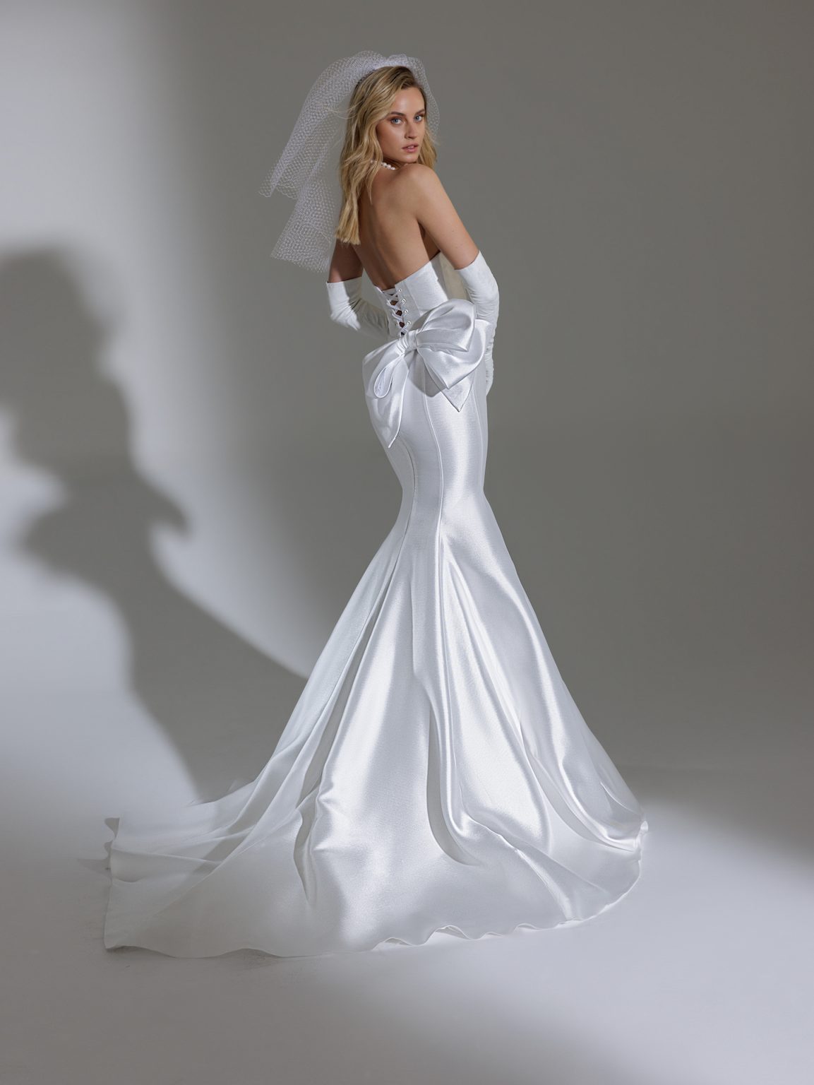 Strapless V Neckline Mikado Mermaid Wedding Dress Kleinfeld Bridal 8437