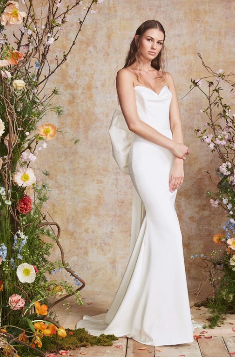 Ariana's Stunning Sheath Wedding Dress - Strut Bridal Salon