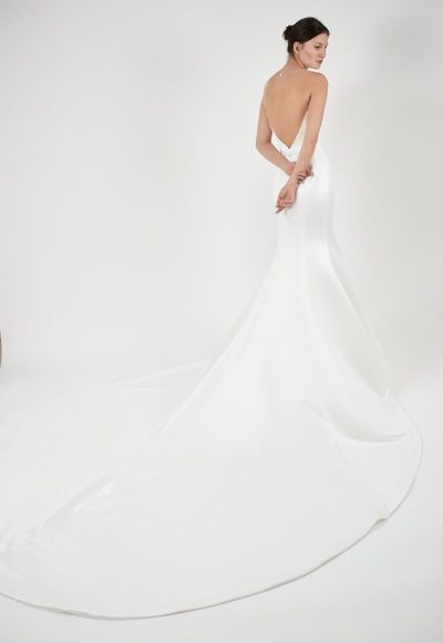 Sleeveless V-neckline Fit And Flare Wedding Dress With Low Open Back by Alyne by Rita Vinieris - Image 2