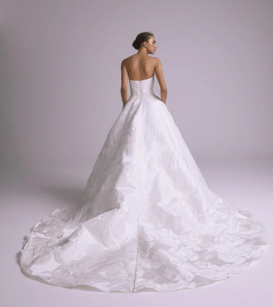 Strapless Jacquard Ball Gown Wedding Dress | Kleinfeld Bridal