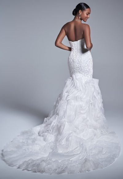 Strapless Lace Mermaid Wedding Dress With Tulle Skirt by Maggie Sottero - Image 2