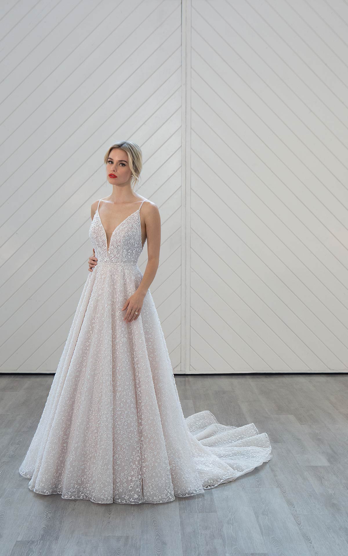Sparkling A-Line Wedding Dress with Beaded Tulle - Martina Liana Wedding  Dresses