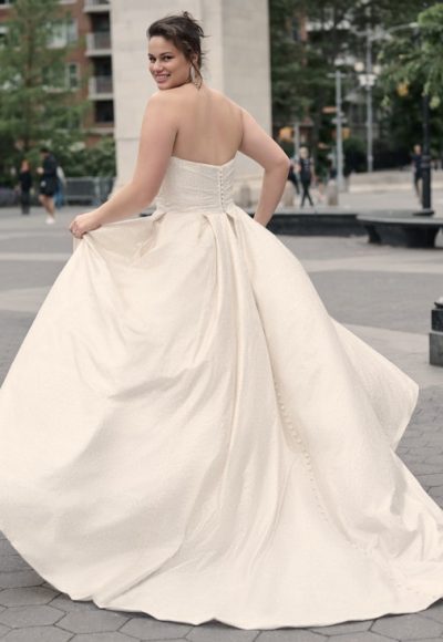 Strapless Shimmer Sweetheart Neckline Ballgown Wedding Dress by Maggie Sottero - Image 2