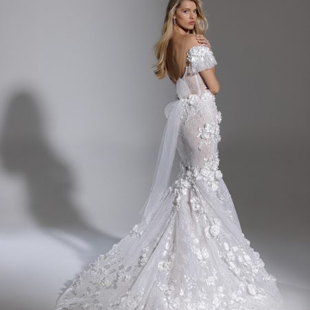 Sweetheart Neckline Mermaid Wedding Dress With 3D Floral And Lace ...