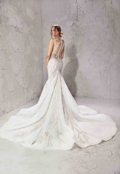 Mermaid Wedding Dress With Embroidery And Illusion Back by Tony Ward - Image 2