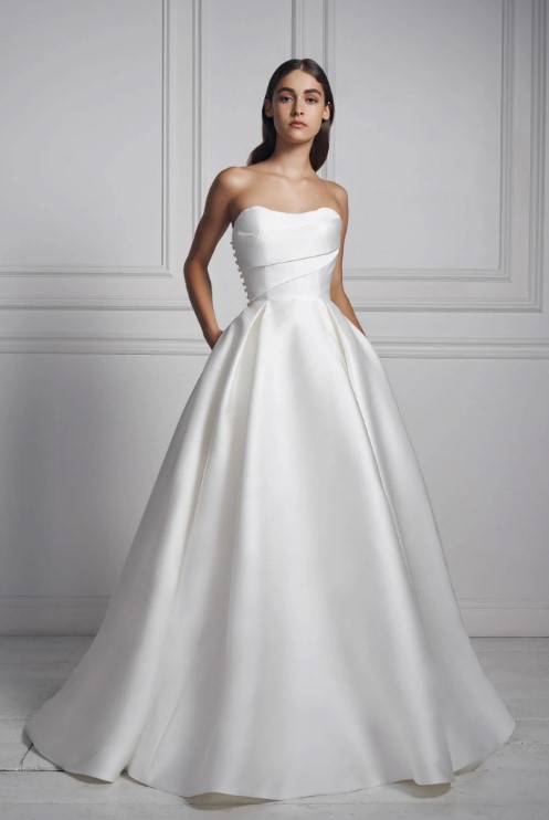Strapless Mikado Ball Gown Wedding Dress Kleinfeld Bridal 8664