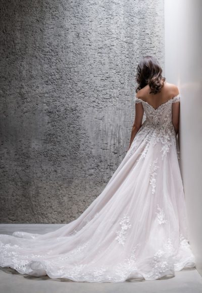 Off-The-Shoulder Embellished Tulle Ball Gown by Allure Bridals - Image 2