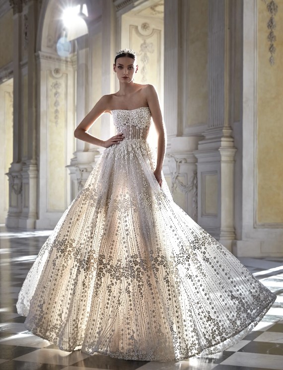 Stunning Beautiful Modern Lace Wedding Dress, Aline Bridal Gown