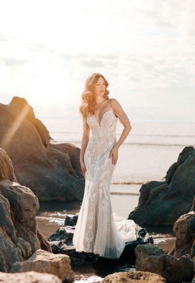 Bohemian Long Sleeve A-line Wedding Dress With Back Details | Kleinfeld ...