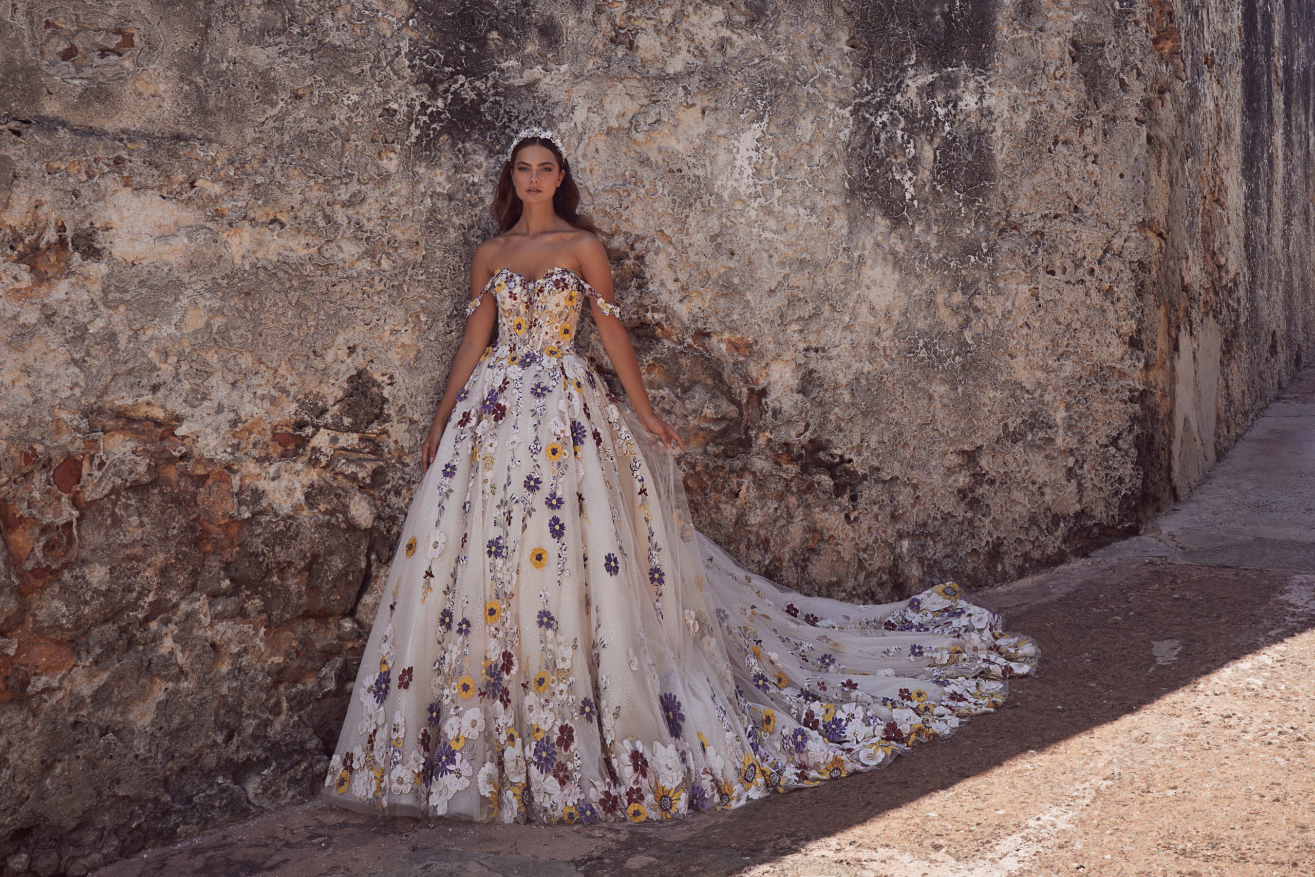 Floral Evening Gown For Wedding