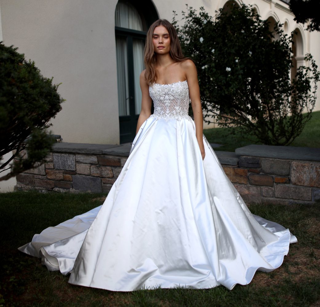 Strapless Ball Gown Wedding Dress With Beaded Corset Bodice Kleinfeld Bridal 1719