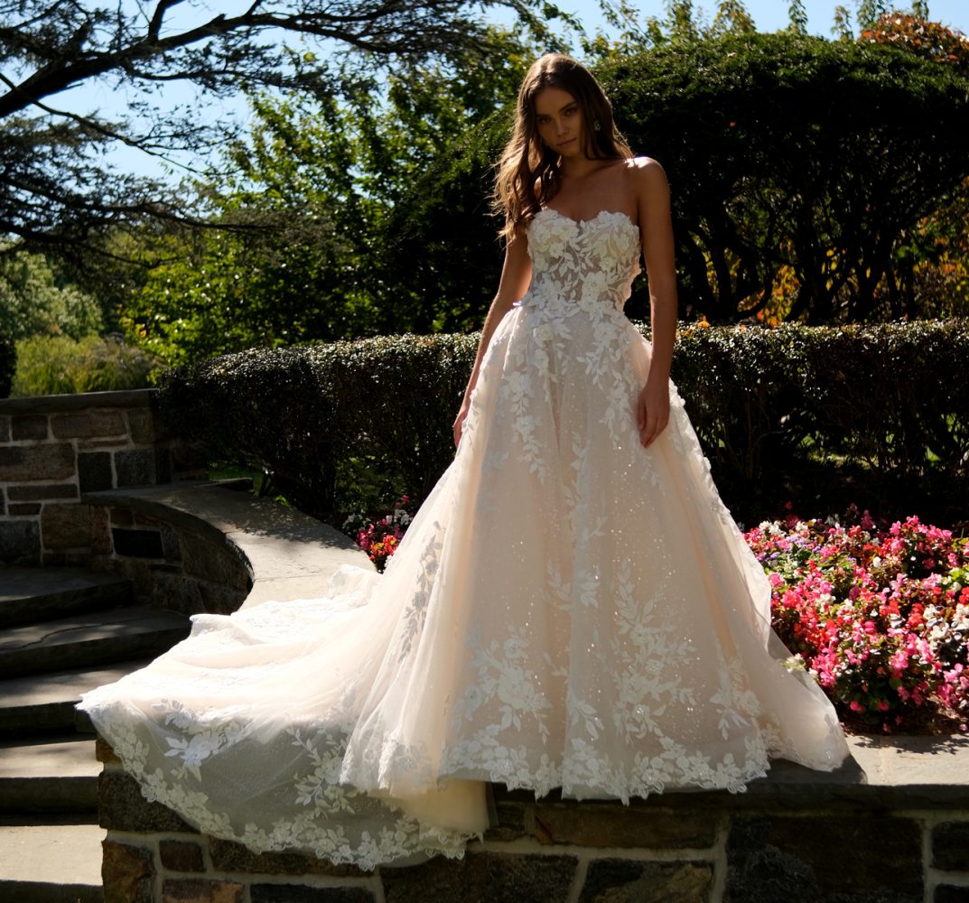 Strapless Ball Gown Wedding Dress With Beaded Lace And Sparkle Tulle Kleinfeld Bridal 4836