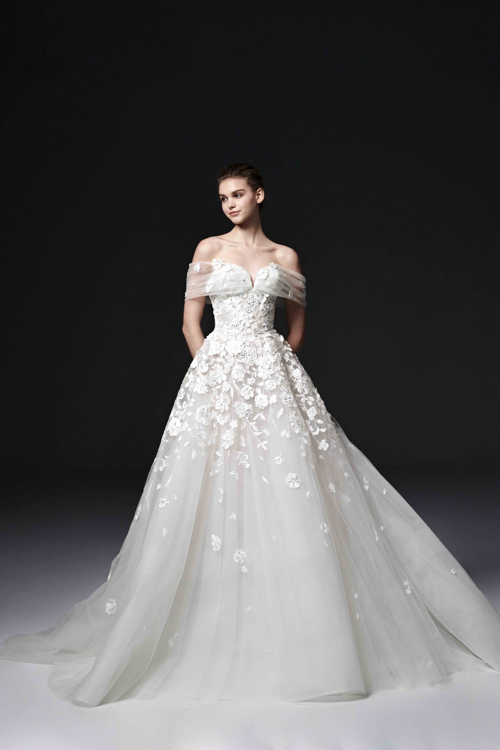 Lace Ballgown With Basque Waist