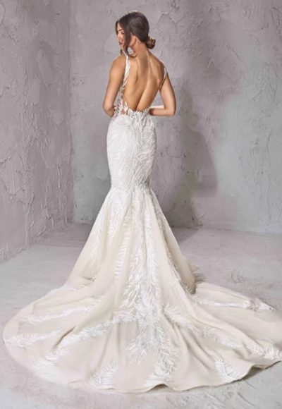 Mermaid Wedding Dress With Deep V-Neckline And Open Back by Tony Ward - Image 2