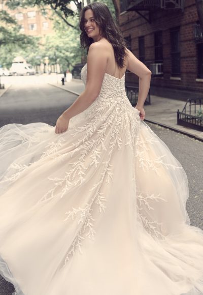 Strapless Ball Gown Wedding Dress With Beaded Bodice by Maggie Sottero - Image 2