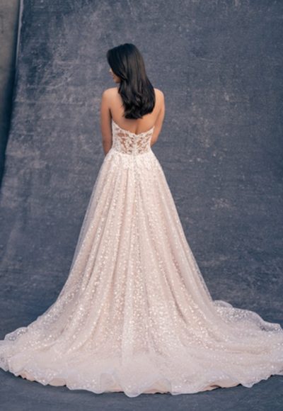 A-line Wedding Dress With Sparkle And Beaded Lace by Allure Bridals - Image 2