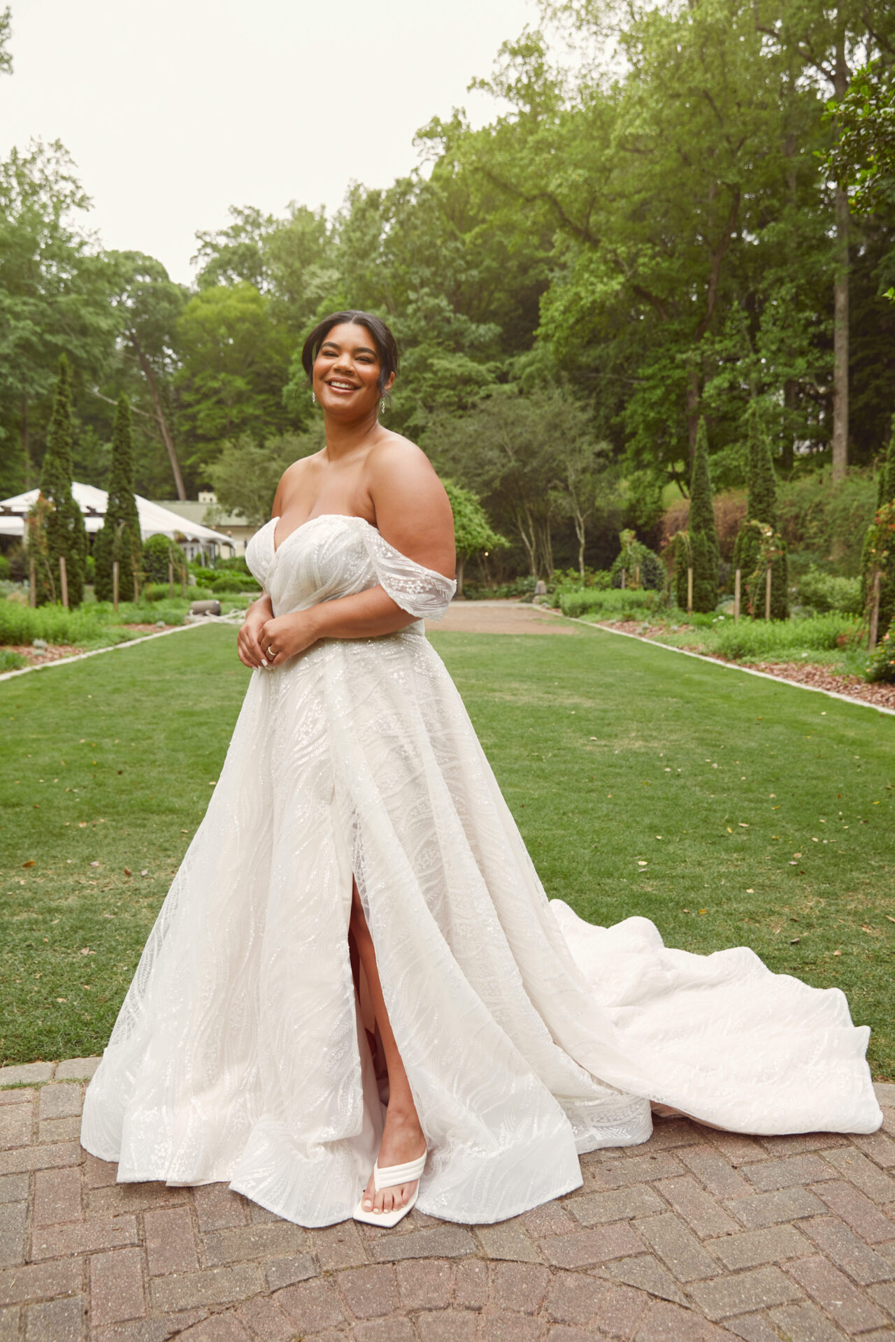 A-line Wedding Dress With Front Slit