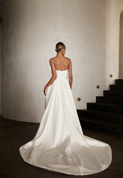 Simple And Modern Sheath Gown With Overskirt by Jane Hill - Image 4