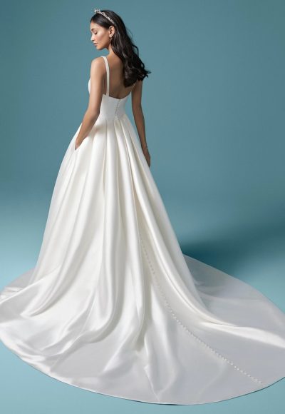 Regal And Simple Ball Gown With Buttons by Maggie Sottero - Image 2