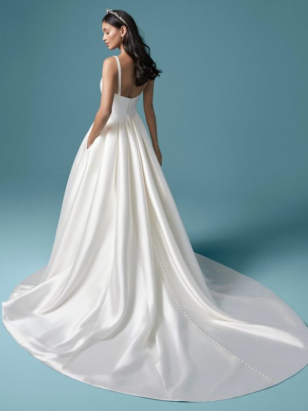 Regal And Simple Ball Gown With Buttons by Maggie Sottero - Image 2