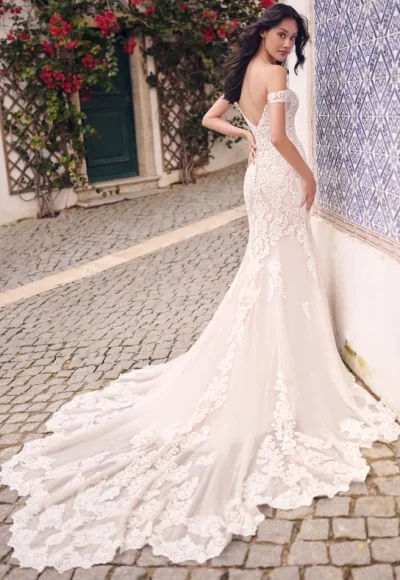 Romantic And Sexy Lace Fitted Gown by Maggie Sottero - Image 2