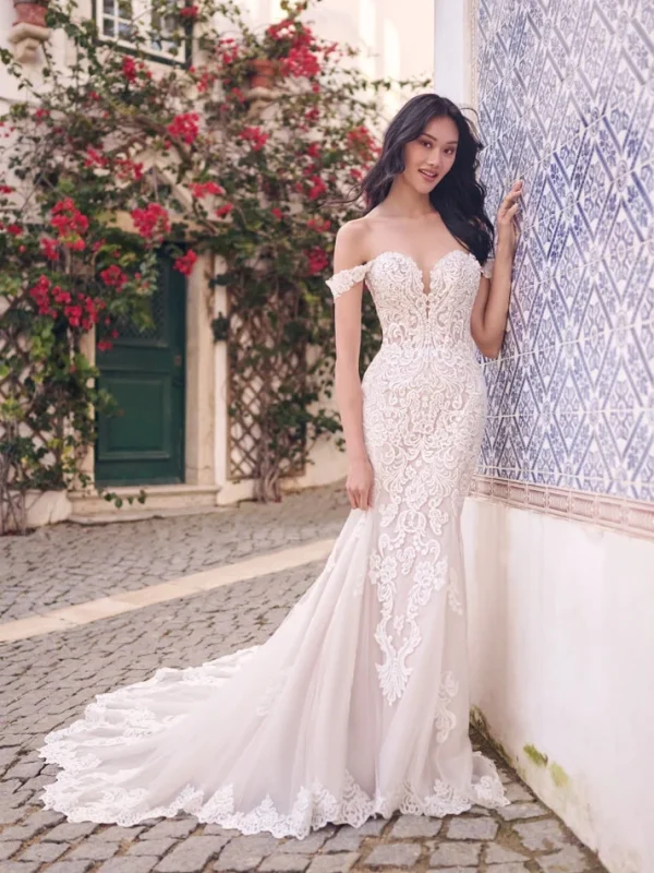 Romantic And Sexy Lace Fitted Gown by Maggie Sottero - Image 1