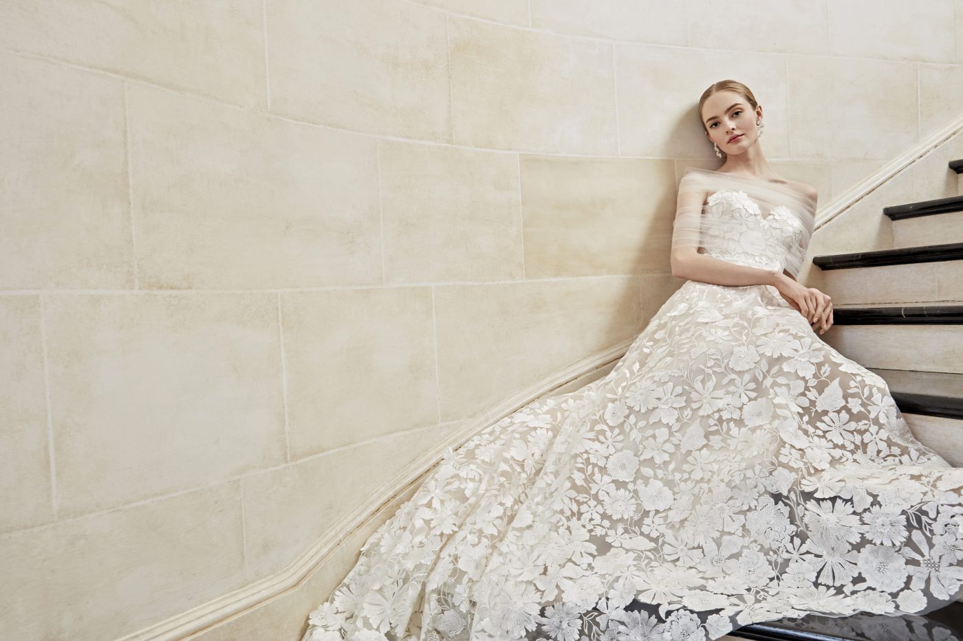 Long sleeve wedding dress- Bridal Gown - Leah S Design