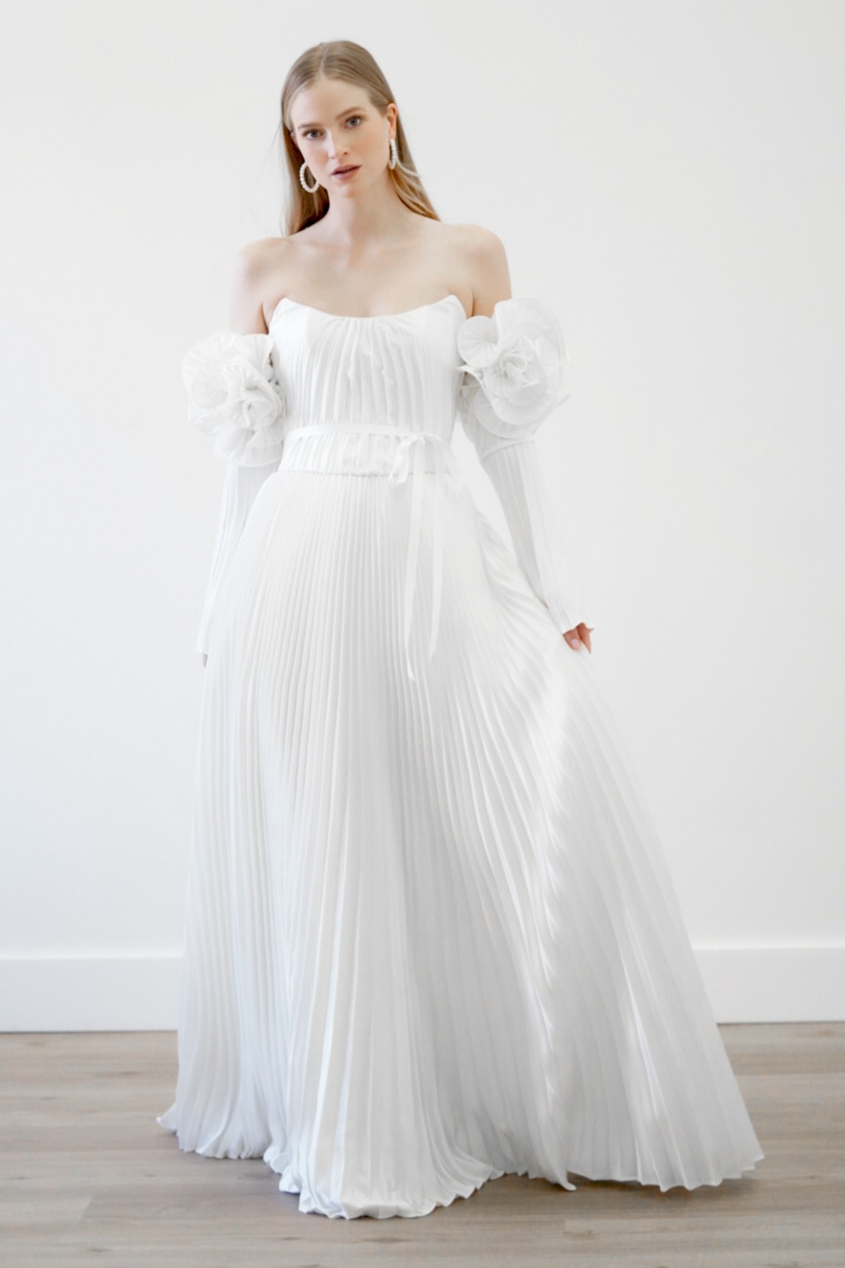 Modern Pleated A-line Skirt | Kleinfeld Bridal