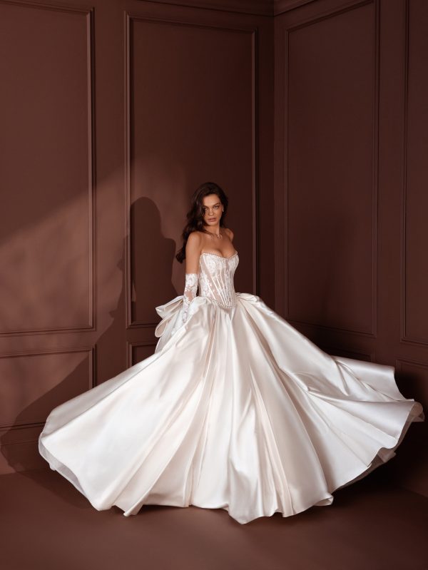 Strapless Ballgown With Alençon Lace Corset Bodice by Pnina Tornai - Image 1