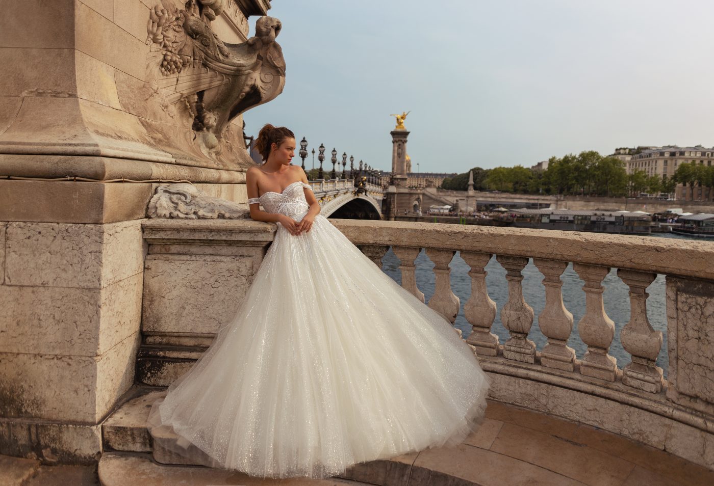 Elegant and sophisticated chantilly lace open back ballgown by