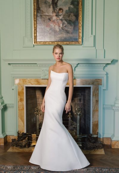 Minimalist Ruched Fit-and-Flare Gown