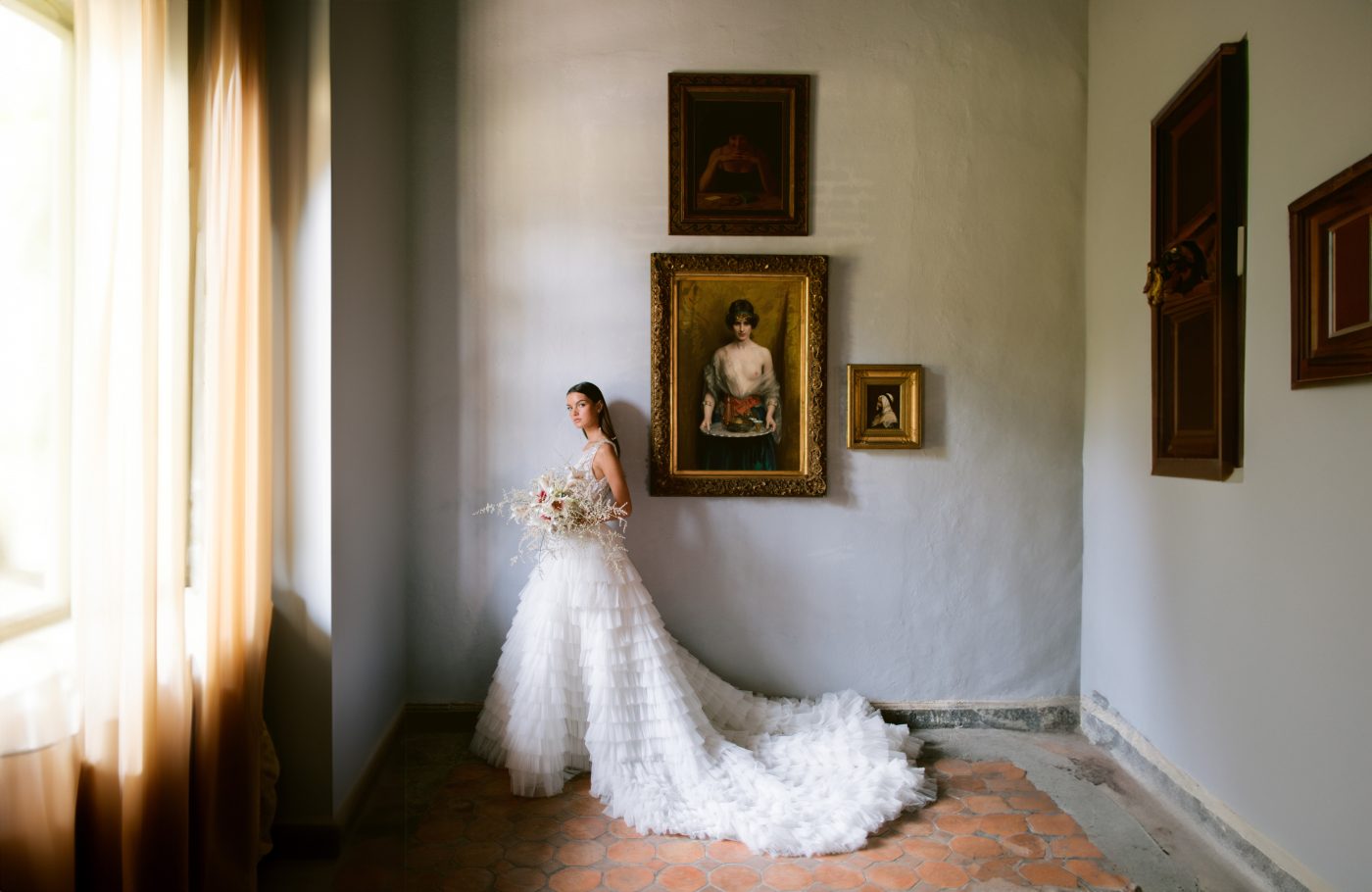 Modern Satin Ballgown Wedding Dress with Spaghetti Straps - Martina Liana  Luxe Wedding Dresses