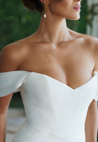 Simple And Modern Corset Fit-and-Flare Gown by Martina Liana - Image 4