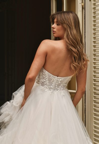 Strapless Ruffled Tulle Ball Gown by Martina Liana - Image 2