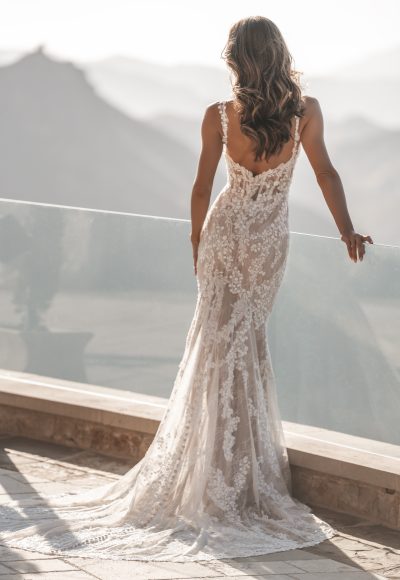 Romantic Lace Fit-and-Flare Wedding Dress by Allure Bridals - Image 2