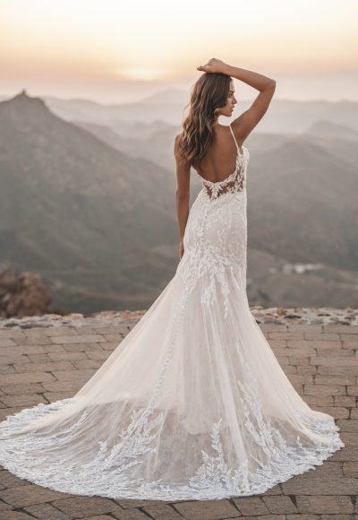 Romantic Fit-and-Flare Gown With Low Back by Allure Bridals - Image 2