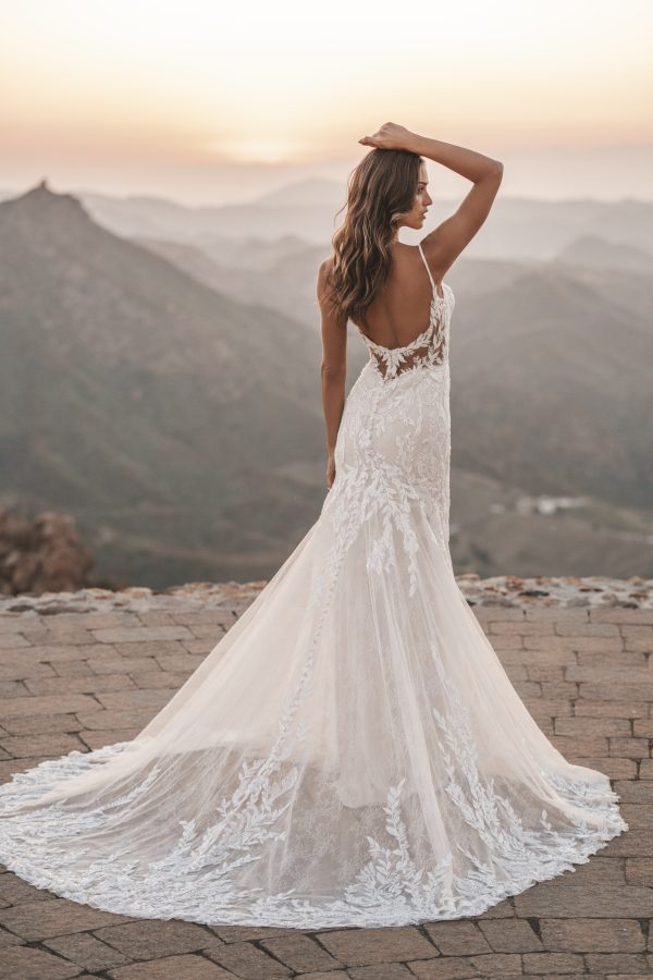 Romantic Fit-and-Flare Gown With Low Back by Allure Bridals - Image 2