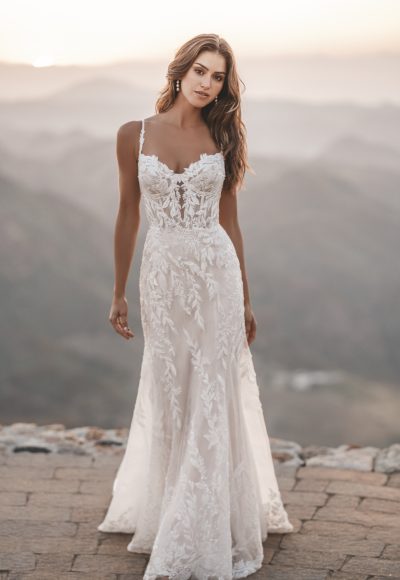 Romantic Fit-and-Flare Gown With Low Back by Allure Bridals