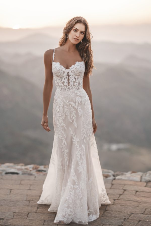 Romantic Fit-and-Flare Gown With Low Back by Allure Bridals - Image 1