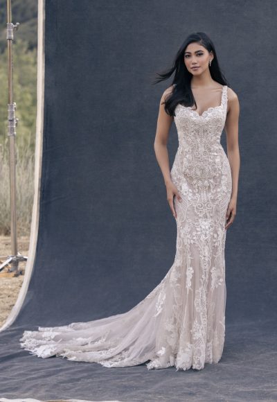 Romantic Lace Fit-and-Flare Gown by Allure Bridals