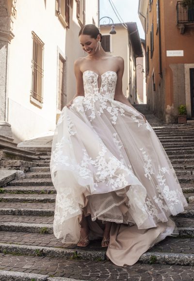 Romantic Floral A-Line Gown by Madison James - Image 3